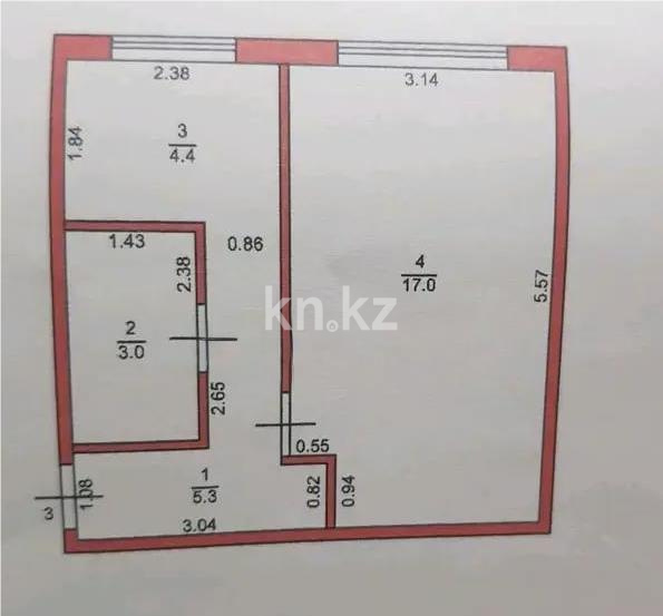 Продажа 1-комнатной квартиры, 29 м² - Продажа недвижимости в Казахстане - страница 3 фото 4 из 4
