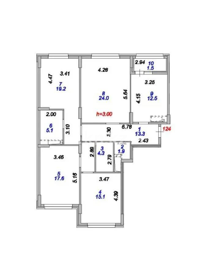 Продажа 4-комнатной квартиры, 114 м², пр. Туран, дом  39 стр - Продажа квартир в Казахстане фото 1 из 1