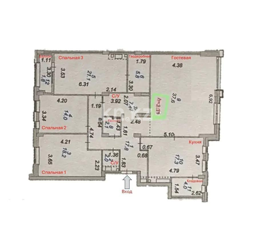 Продажа 4-комнатной квартиры, 150 м², ул. Тыныбаева, дом  18 в Астане - фото 4