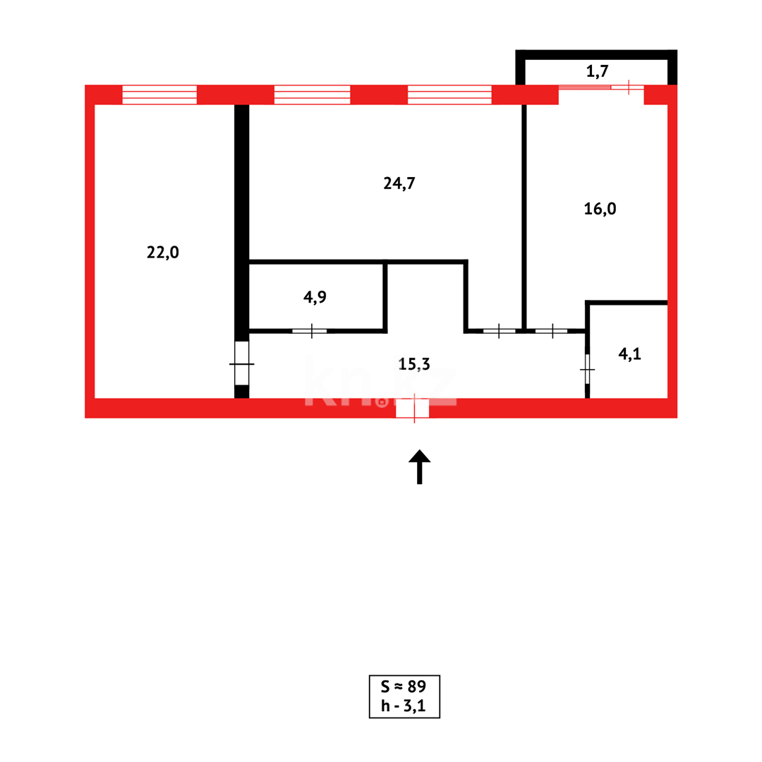 Продажа 3-комнатной квартиры, 88 м² - Продажа квартир в новостройках Караганды - страница 2 фото 19 из 19