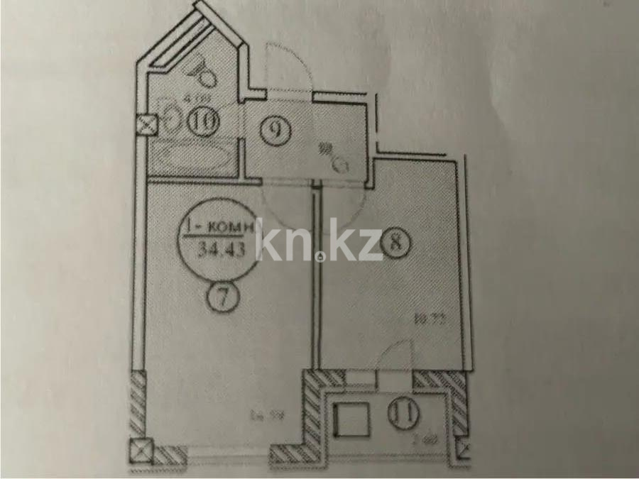 Продажа 1-комнатной квартиры, 34.4 м² - Продажа недвижимости в Астане - страница 28 фото 1 из 1