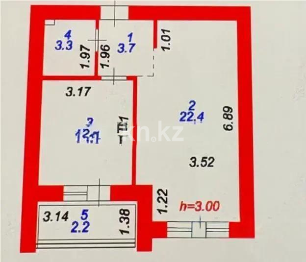 Продажа 1-комнатной квартиры, 43 м² - Продажа однокомнатных квартир в Астане фото 1 из 1