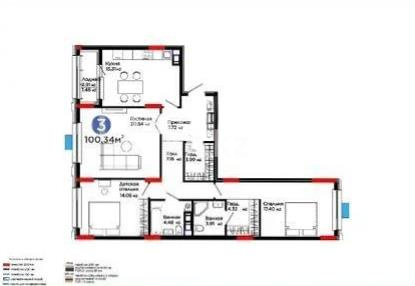 Продажа 3-комнатной квартиры, 100 м², ул. Айтеке би, дом  3а - Продажа  трехкомнатных квартир в Астане без посредников с фото фото 1 из 1