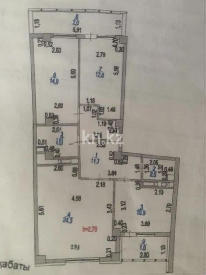 Продажа 3-комнатной квартиры, 90 м², ул. Сыганак, дом  1 - Продажа квартир в Казахстане фото 1 из 1