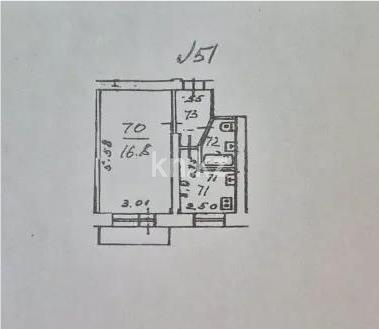 Продажа 1-комнатной квартиры, 28.8 м², ул. Муратбаева, дом  160 - Продажа квартир в Алматы фото 5 из 5