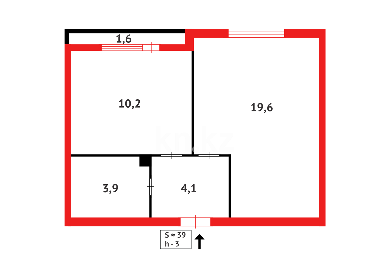 Продажа 1-комнатной квартиры, 39.4 м² - Продажа квартир в Астане в р-не Байконур - страница 8 фото 13 из 13