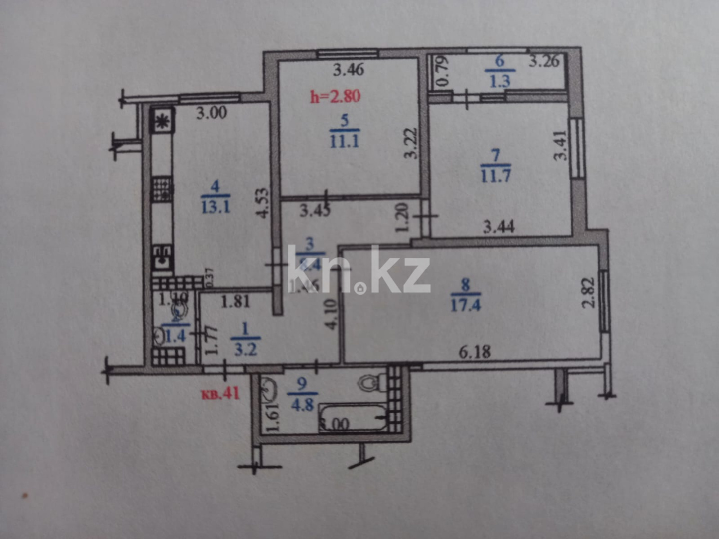 Продажа 3-комнатной квартиры, 72.4 м², ул. Байтерекова, дом  53 - Продажа  трехкомнатных квартир в новостройках Алматы без посредников фото 1 из 16