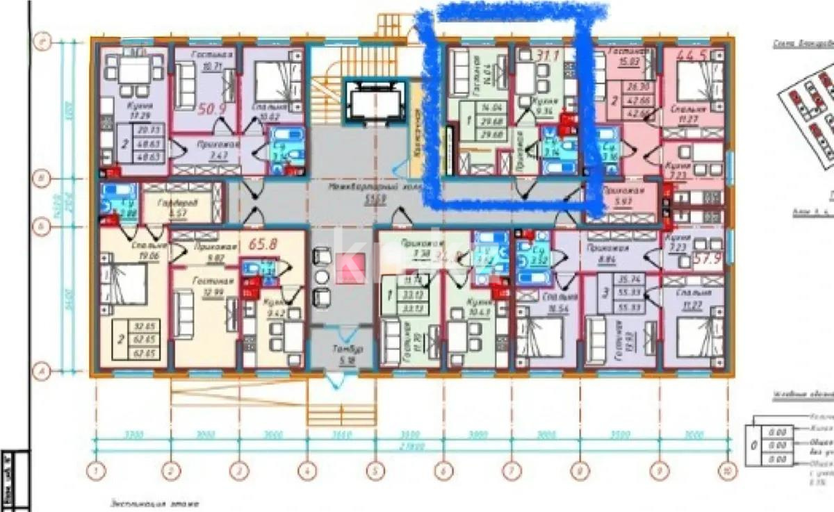 Продажа 1-комнатной квартиры, 31.1 м², ул. Байге, дом  12а/1 - Продажа  однокомнатных квартир в Алматы с фото фото 1 из 1