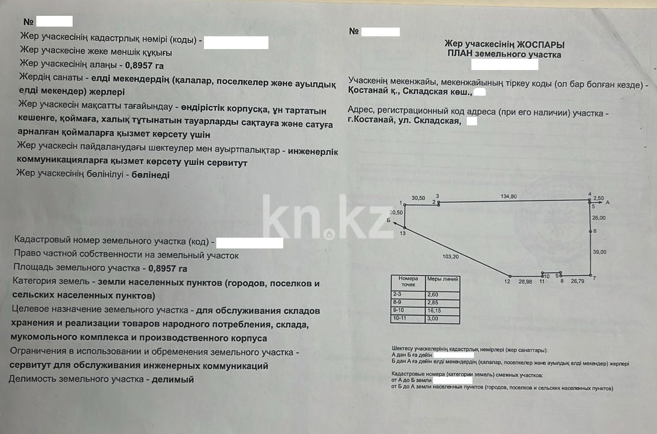 Продажа , 9000 м², ул. Складская - Продажа квартир в Костанае фото 27 из 27
