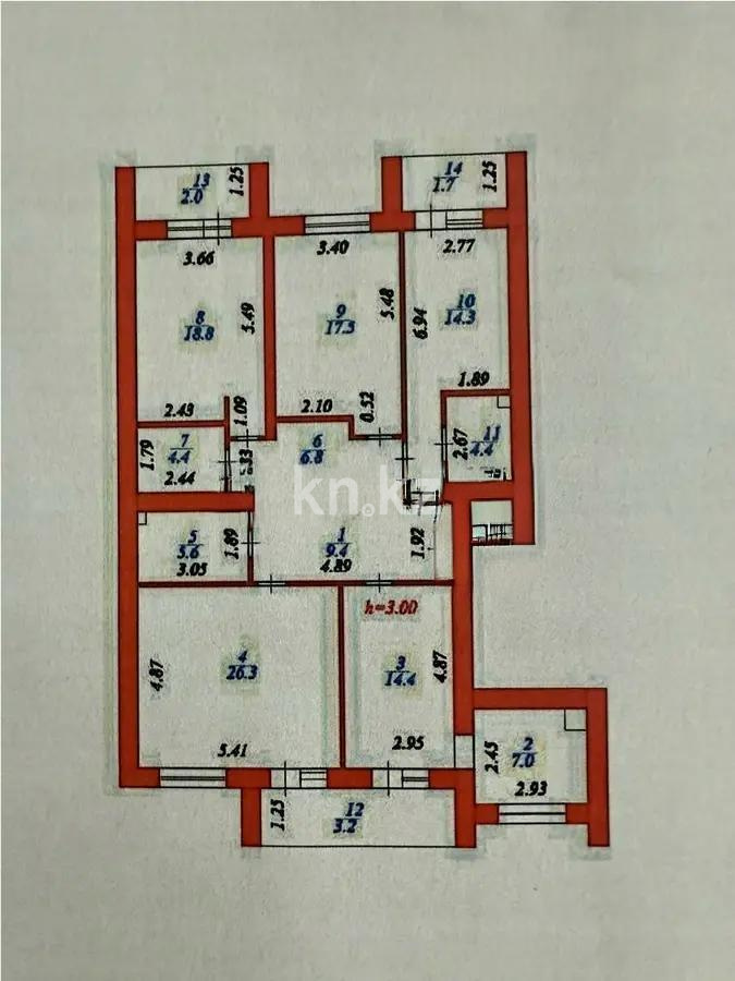 Продажа 4-комнатной квартиры, 135.8 м², ул. Бокейхана, дом  13 стр в Астане