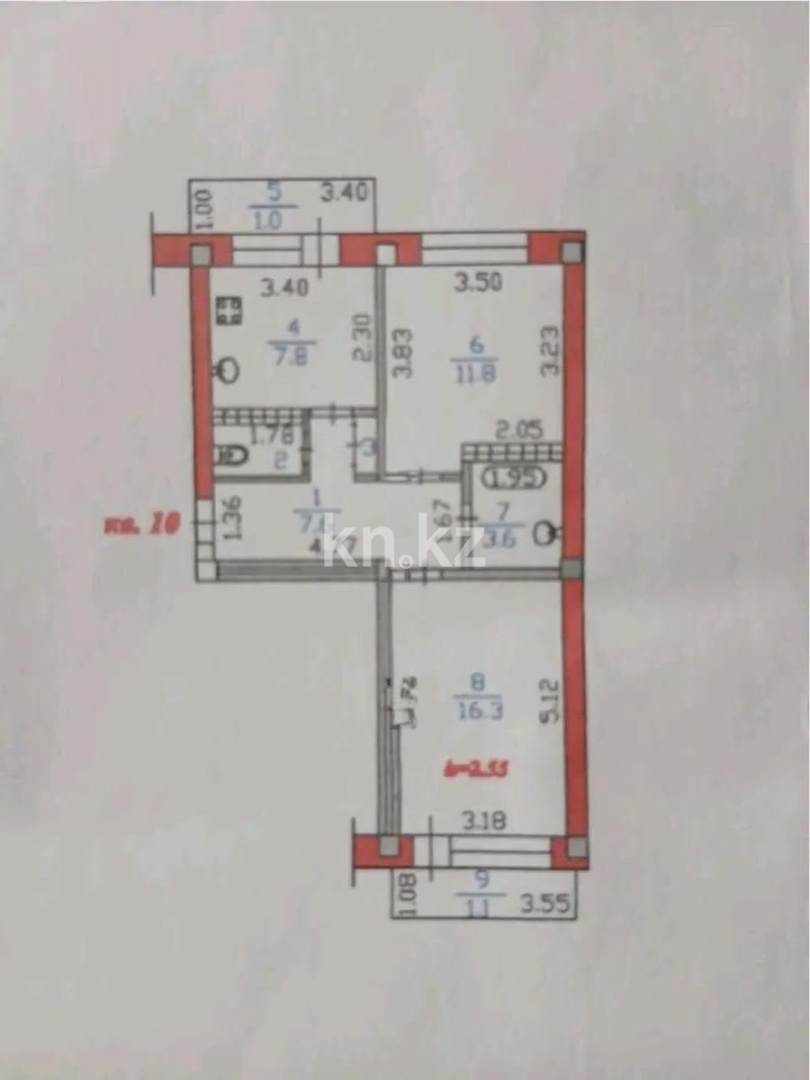 Продажа 2-комнатной квартиры, 52 м² - Продажа квартир в Медеуском р-не Алматы фото 6 из 6