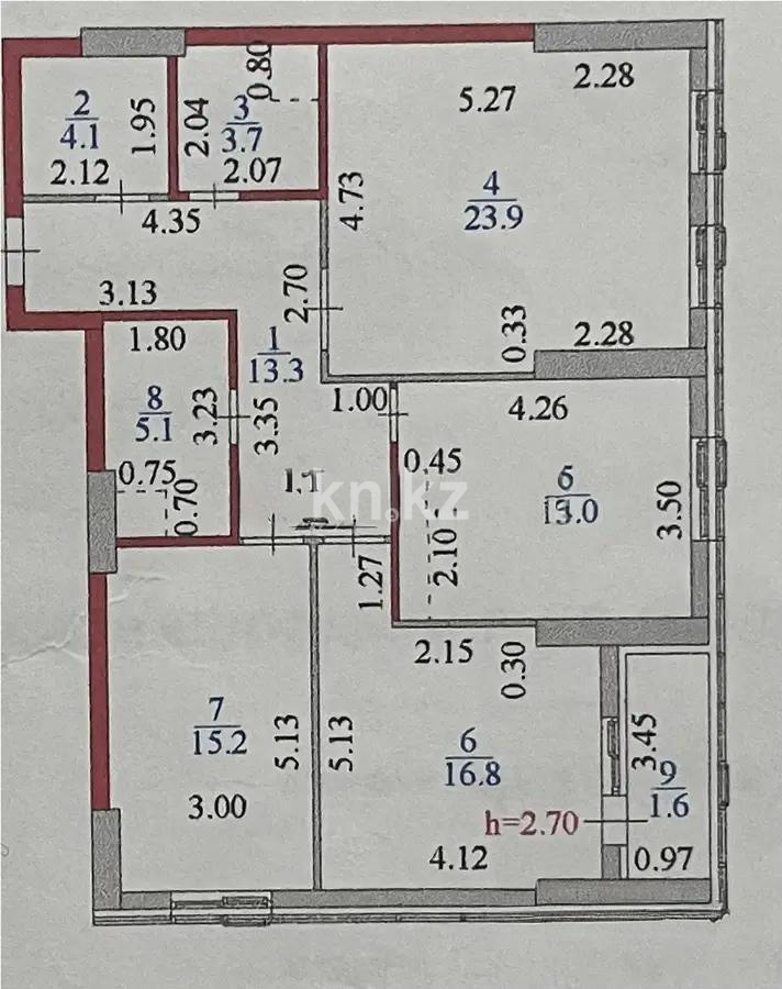 Продажа 3-комнатной квартиры, 98 м² - Продажа квартир в р-не Есиль Астаны - страница 2 фото 4 из 4