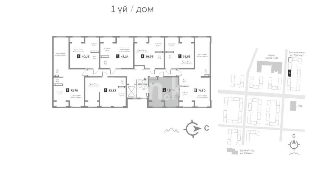 Продажа 1-комнатной квартиры, 36.23 м², ул. Бурундайская, дом  91а - Продажа  однокомнатных квартир в новостройках Алматы с фото фото 1 из 1