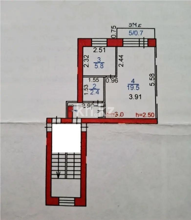 Продажа 1-комнатной квартиры, 31 м², мкр-н 12, дом  14 - Продажа  однокомнатных квартир в Караганде фото 3 из 3