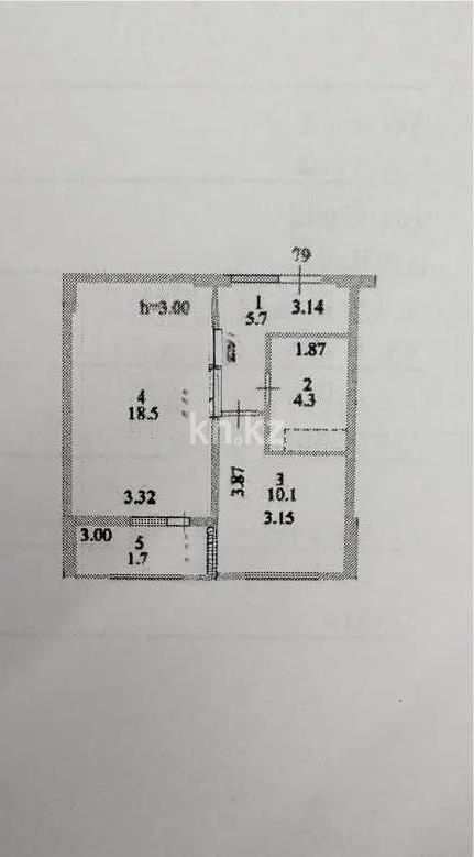 Продажа 1-комнатной квартиры, 40.3 м² в Астане
