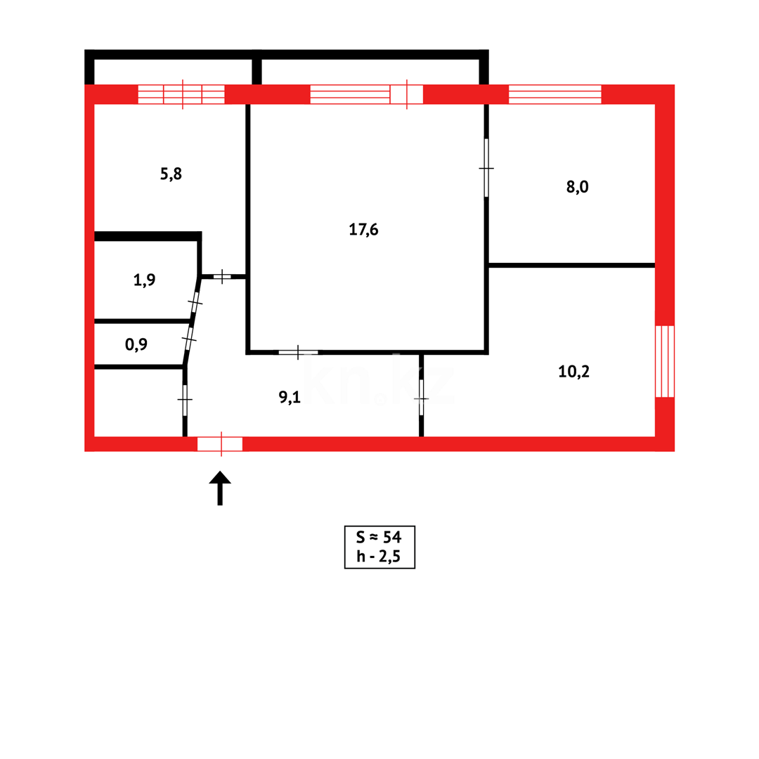Продажа 3-комнатной квартиры, 55 м² в Темиртау - фото 10