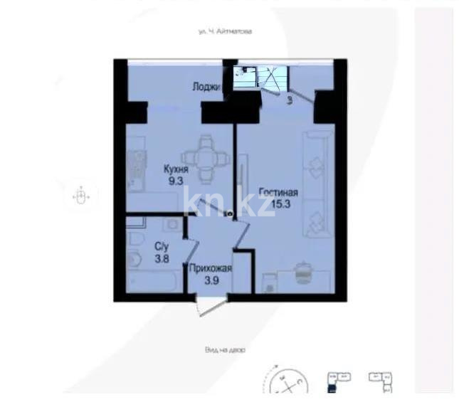 Продажа 1-комнатной квартиры, 35.9 м² в Астане