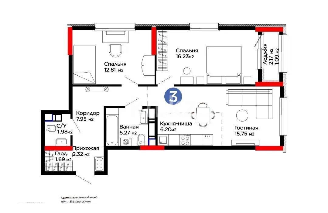 Продажа 3-комнатной квартиры, 70 м² в Астане - фото 7
