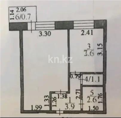 Продажа 1-комнатной квартиры, 33 м², ул. Гапеева, дом  9 - Продажа  однокомнатных квартир в Караганде с фото фото 6 из 6