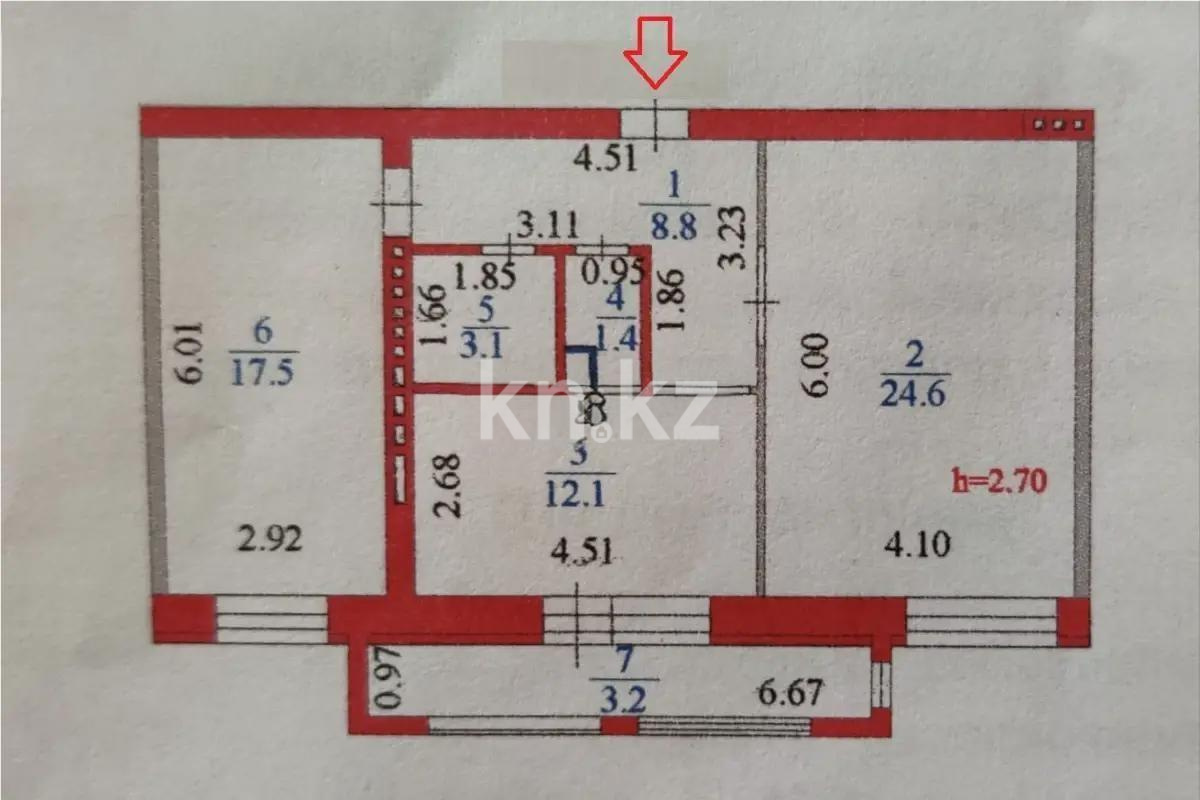 Продажа 2-комнатной квартиры, 70.7 м² в Астане - фото 5