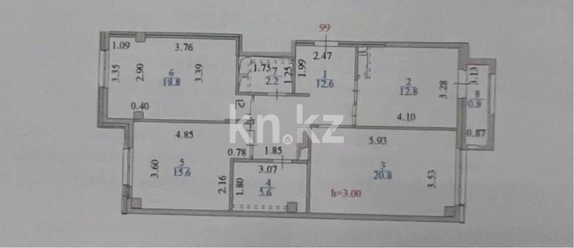 Продажа 3-комнатной квартиры, 90 м² - Продажа трехкомнатных квартир в блочном доме в Астане - страница 2 фото 3 из 3