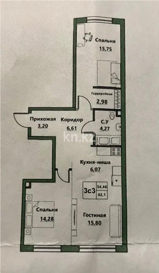 Продажа 3-комнатной квартиры, 78 м², ул. Алатау, дом  36 - Продажа  трехкомнатных квартир в Алматы без посредников фото 1 из 1