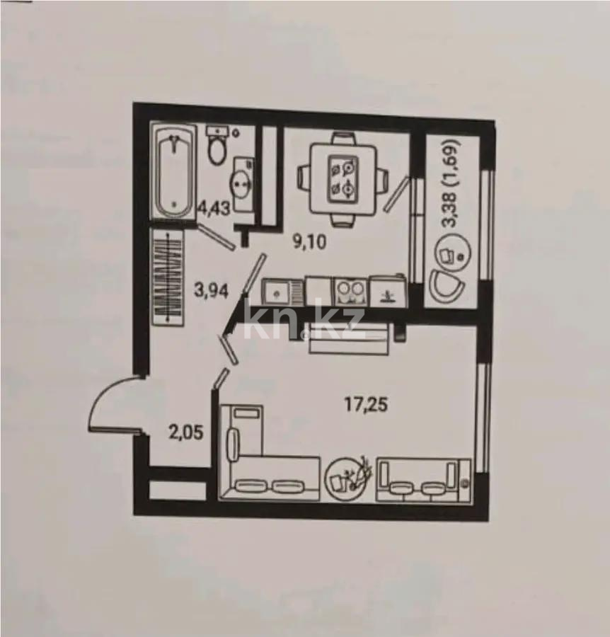 Продажа 1-комнатной квартиры, 40 м² - Продажа недвижимости в Казахстане - страница 9 фото 4 из 4