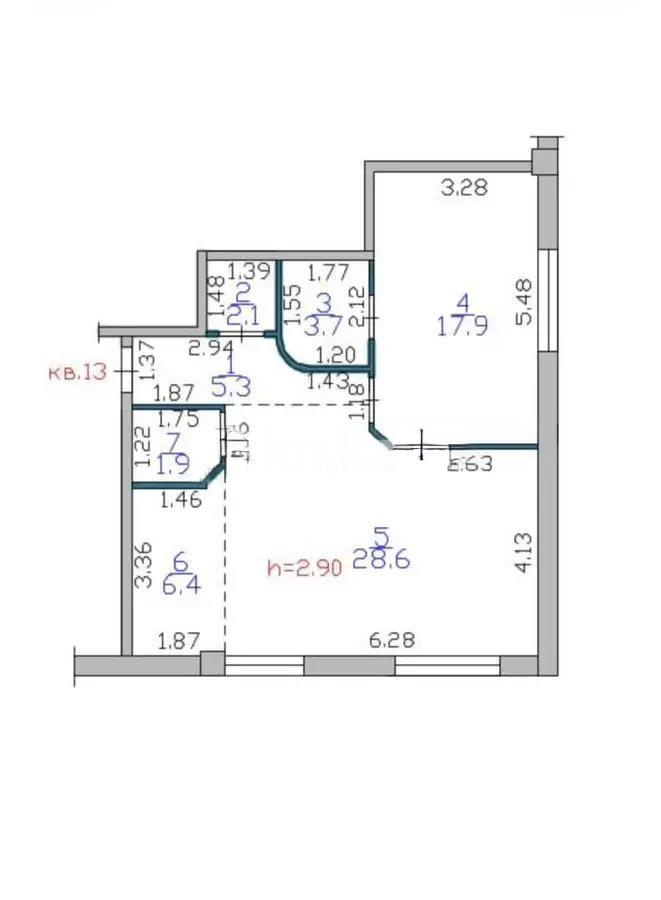 Продажа 2-комнатной квартиры, 65.9 м² в Алматы - фото 4