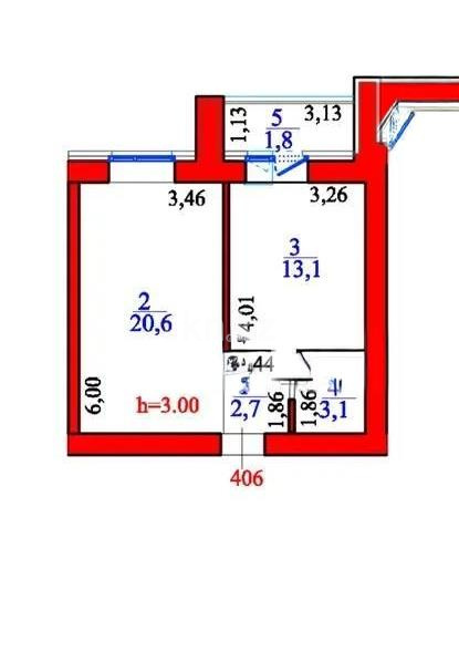 Продажа 1-комнатной квартиры, 41.3 м² в Астане