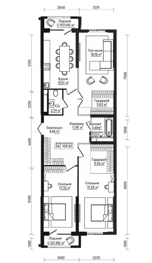 Продажа 3-комнатной квартиры, 113.5 м², пр. Абая, дом  118 - Продажа  двухкомнатных, трехкомнатных квартир в Алматы без посредников с фото фото 1 из 1