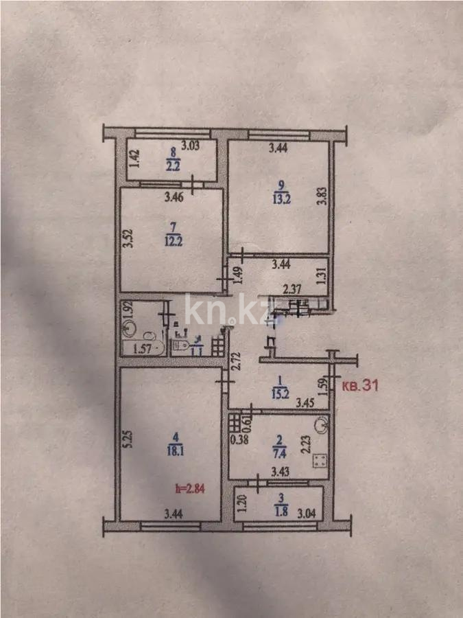 Продажа 3-комнатной квартиры, 74.2 м² - Недвижимость в Алматы - страница 3 фото 5 из 5