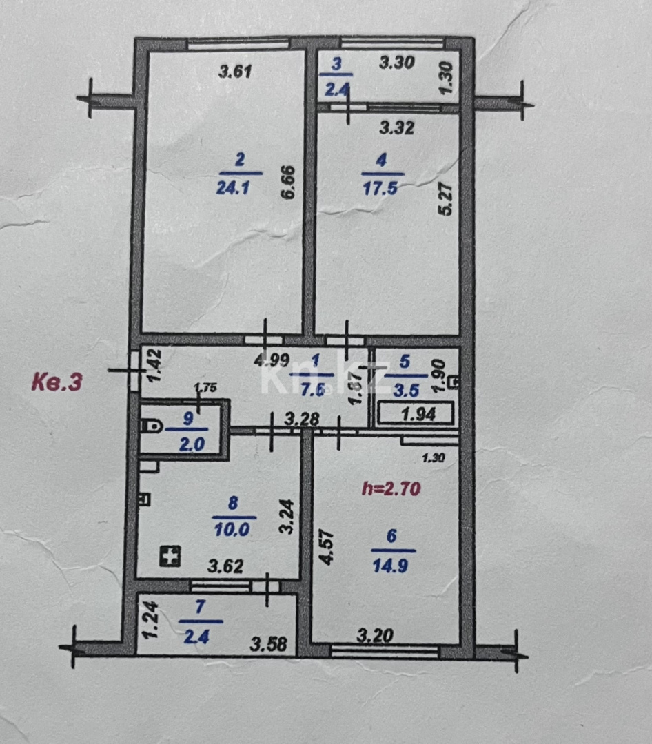 Продажа 3-комнатной квартиры, 85.4 м² - Продажа трехкомнатных квартир от собственников в Алматы - страница 3 фото 1 из 13