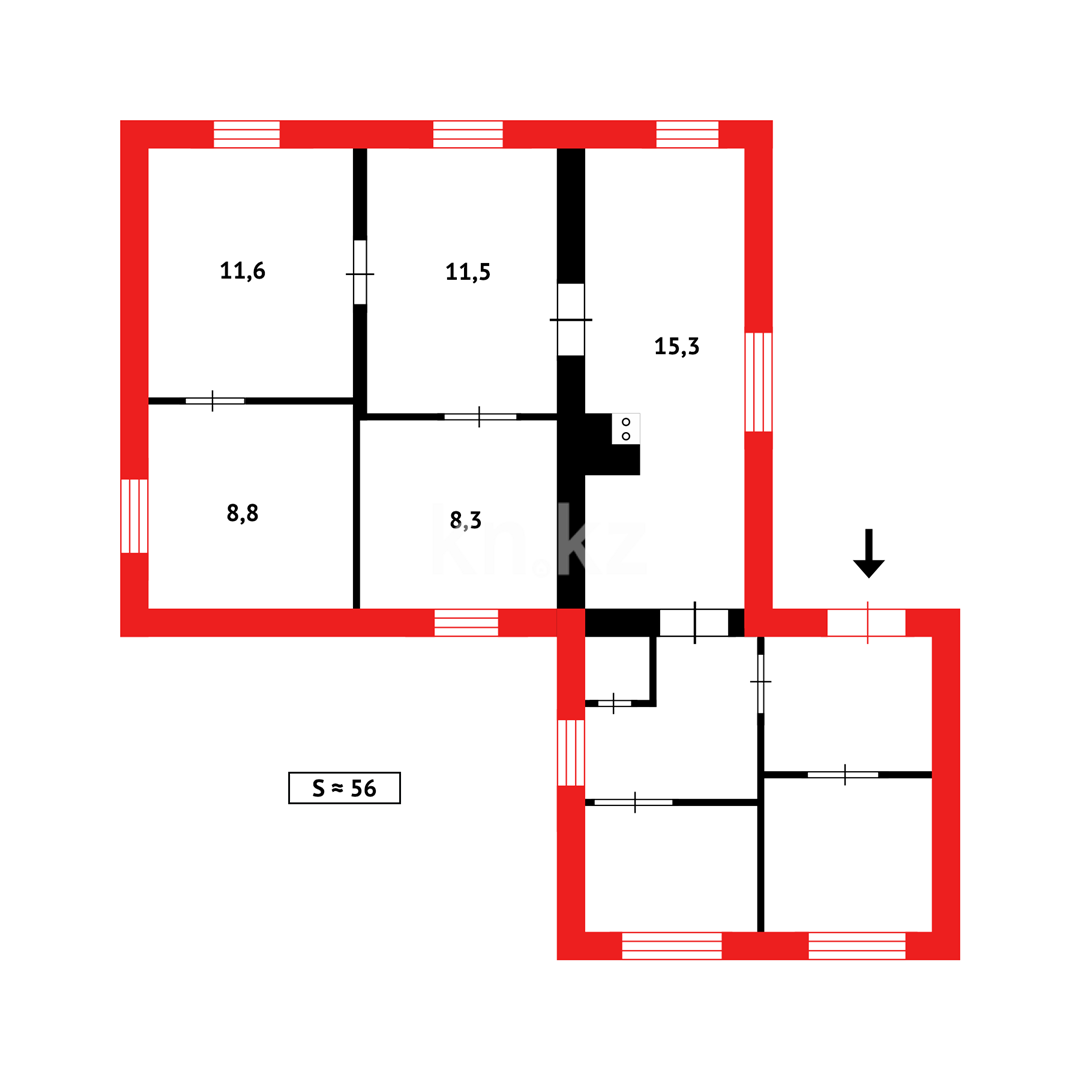 Продажа 4-комнатного дома, 70 м², ул. Розы Люксембург - Продажа домов, коттеджей в Казахстане фото 20 из 20