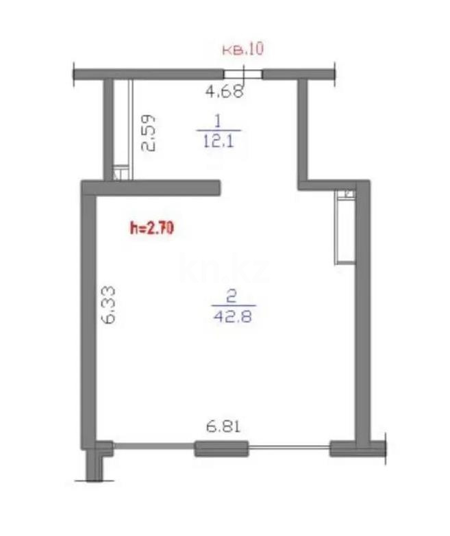 Продажа 2-комнатной квартиры, 55 м² - Продажа двухкомнатных квартир в монолитно-каркасном доме в Казахстане - страница 4 фото 1 из 1