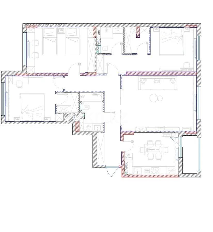 Продажа 4-комнатной квартиры, 116 м² - Продажа четырехкомнатных квартир в блочном доме в Казахстане - страница 10 фото 5 из 5