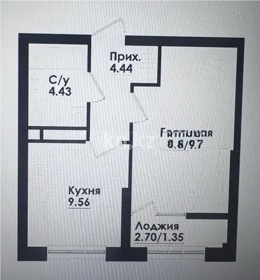 Продажа 1-комнатной квартиры, 35 м², ул. Толе би, дом  290/1 - Продажа  однокомнатных квартир в новостройках Алматы без посредников фото 1 из 1