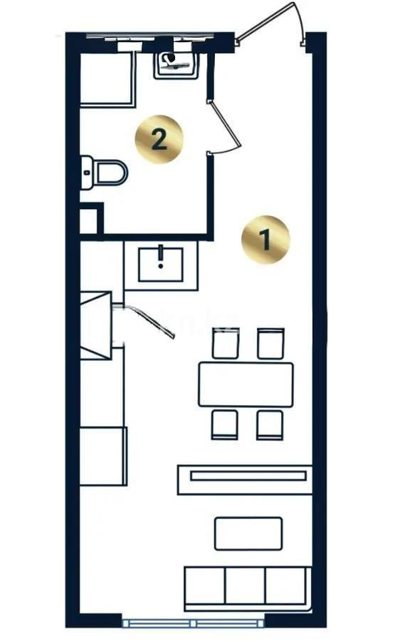 Продажа 1-комнатной квартиры, 26 м² в Алматы