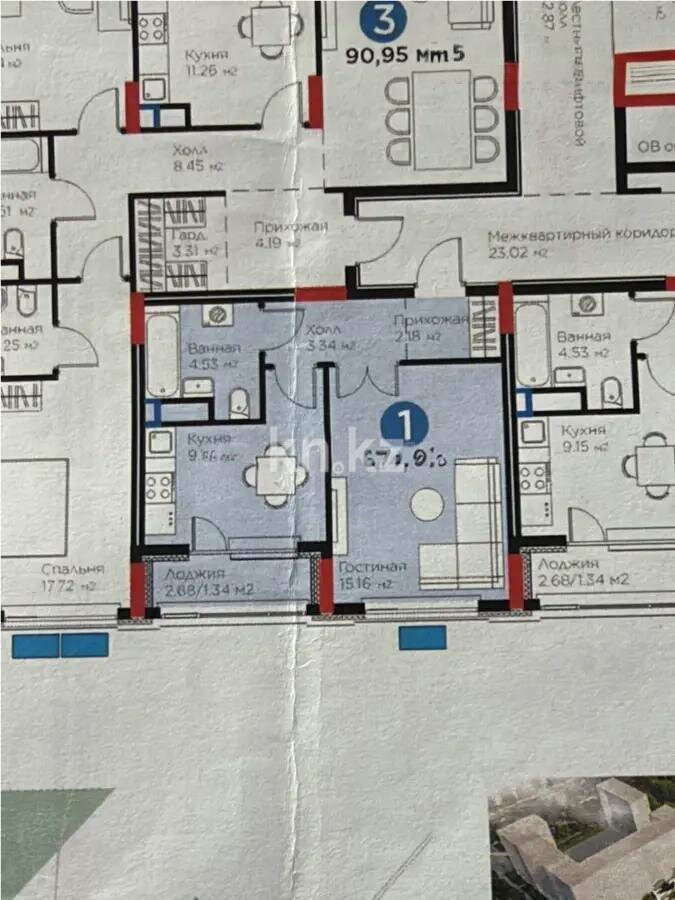 Продажа 1-комнатной квартиры, 35.7 м² в Астане - фото 4