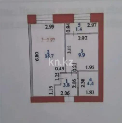 Продажа 1-комнатной квартиры, 38.2 м² в Астане