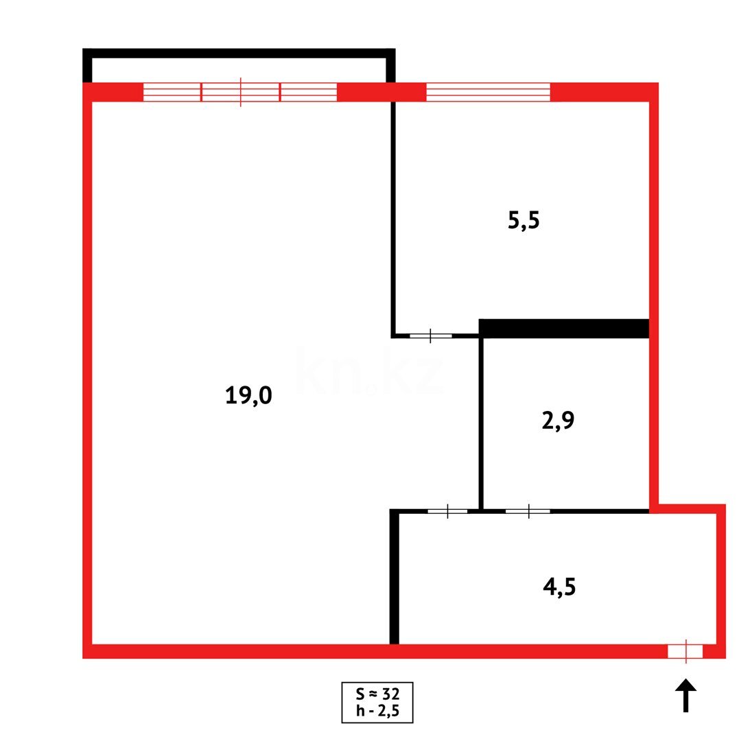 Продажа 1-комнатной квартиры, 33 м² в Темиртау - фото 4