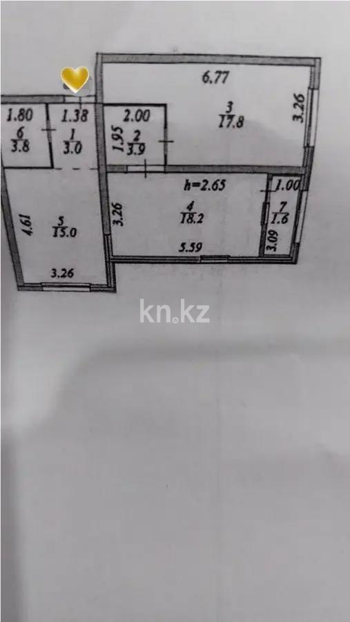 Продажа 2-комнатной квартиры, 63.3 м², ул. Рыскулова, дом  18/1 - Продажа  двухкомнатных квартир в Астане без посредников с фото фото 7 из 7