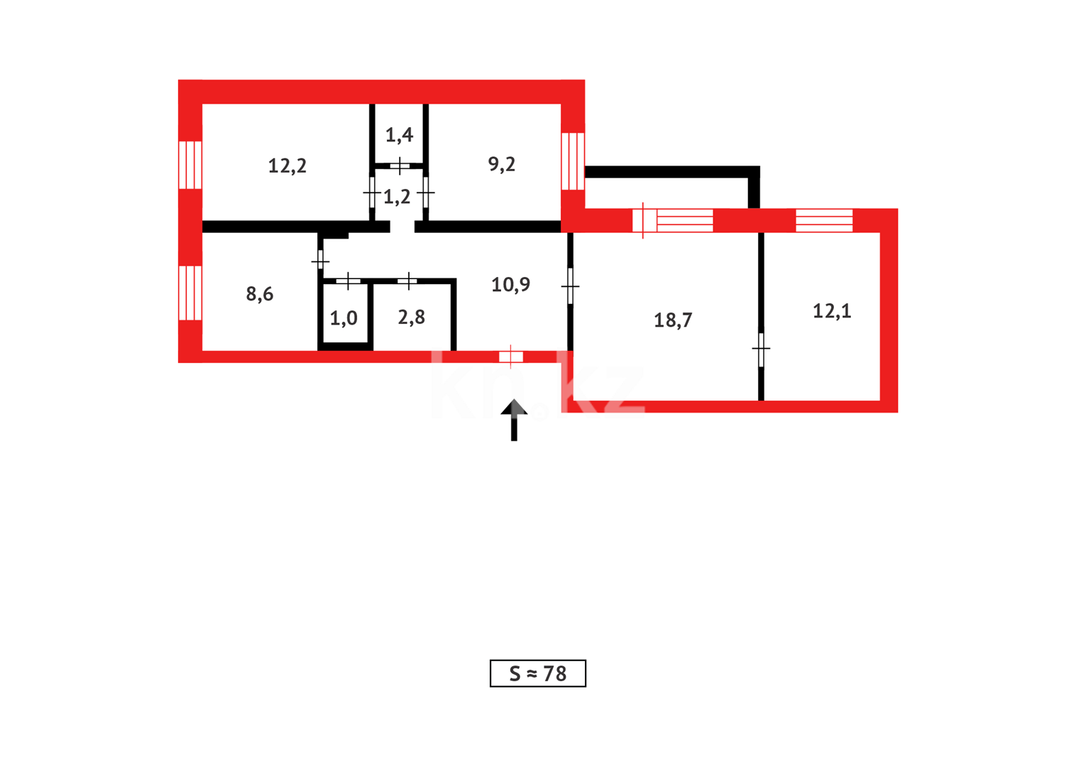 Продажа 4-комнатной квартиры, 86 м² в Караганде - фото 25