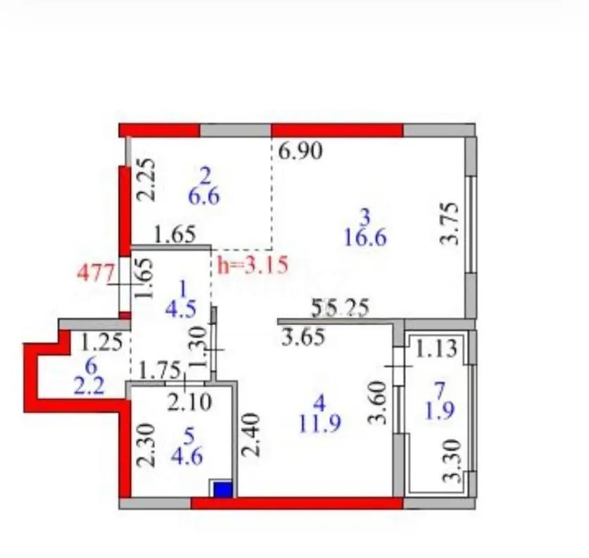 Продажа 2-комнатной квартиры, 48 м² - Продажа недвижимости в Астане - страница 12 фото 1 из 1