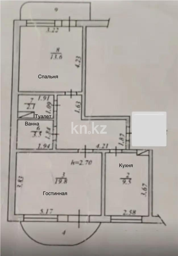 Продажа 2-комнатной квартиры, 61 м² - Продажа двухкомнатных квартир в Ауэзовском р-не Алматы фото 1 из 1