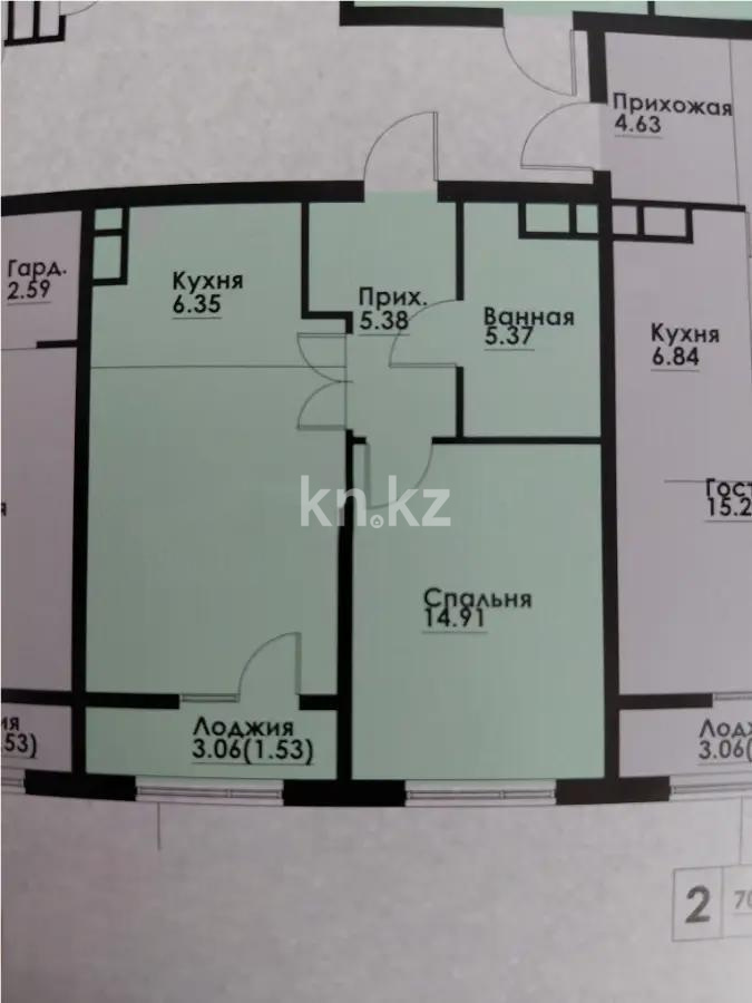 Продажа 2-комнатной квартиры, 49 м², ул. Макатаева, дом  129/1 - Продажа квартир в Алматы фото 1 из 1