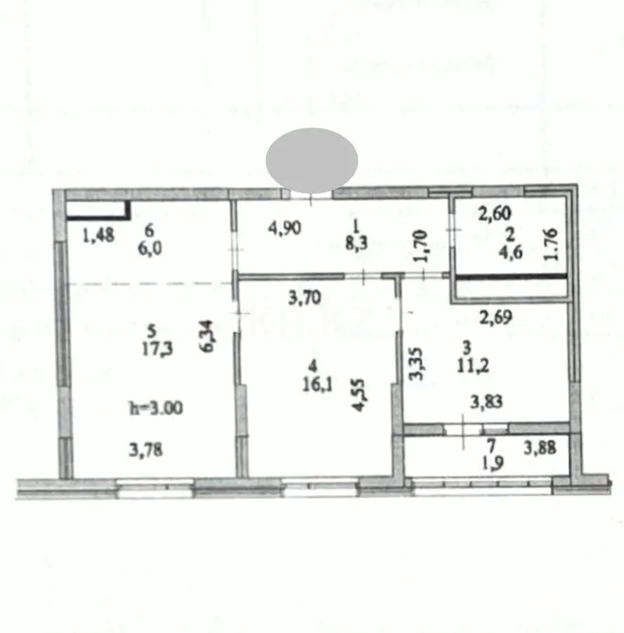 Продажа 3-комнатной квартиры, 66 м² - Продажа трехкомнатных квартир от собственников в Астане фото 5 из 5