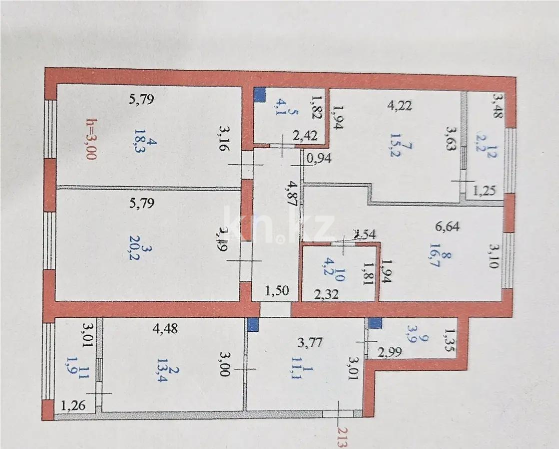 Продажа 4-комнатной квартиры, 118 м², ул. Бокейхана, дом  16/2 - Продажа  четырехкомнатных квартир в Астане без посредников фото 1 из 1