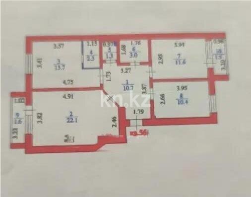 Продажа 3-комнатной квартиры, 78.2 м² в Астане - фото 5