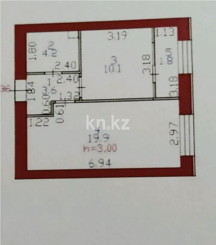 Продажа 1-комнатной квартиры, 40 м², ул. Жошы хана, дом  14/1 - Продажа квартир в Астане фото 1 из 1