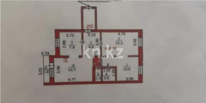 Продажа 3-комнатной квартиры, 62 м² в Караганде - фото 8